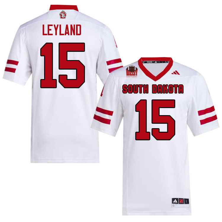 South Dakota Coyotes #15 Will Leyland College Football Jerseys,Uniforms-White